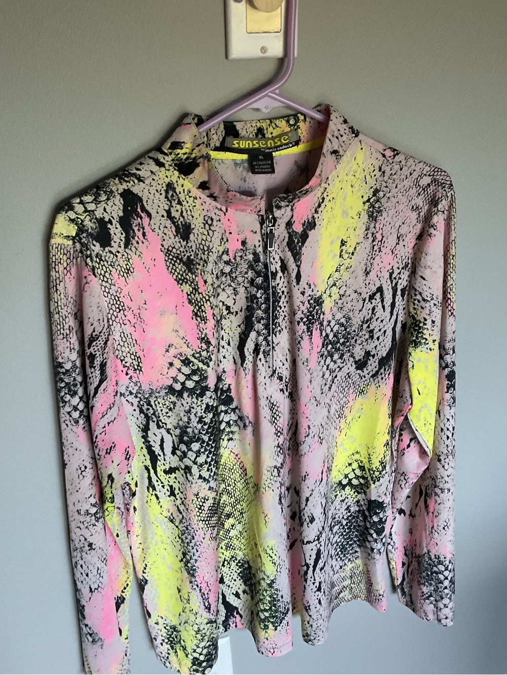 Sunsense by Jaime Sudock Pink & Yellow Snake-Print